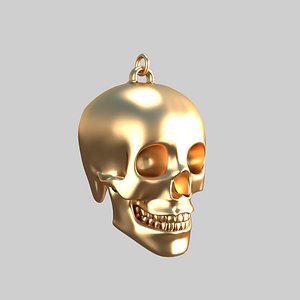 skull pendant copper