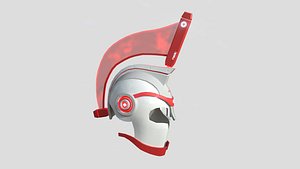 SciFi Spartan Helmet 06 Red Medic - Character Design