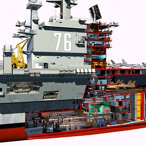 CVN76 Aircraft Carrier Cutaway