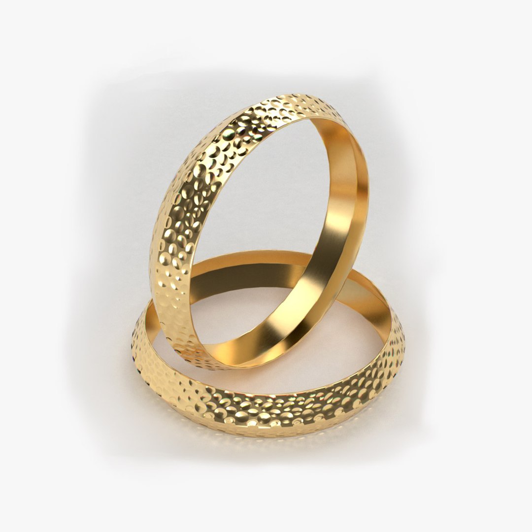 3D Golden Bangles Model - TurboSquid 2112570