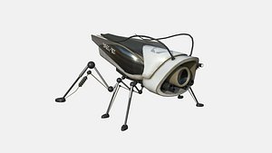 Insect Robot F07 White Black - SciFi Character Design 3D model
