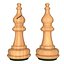 3D Wooden Chess Bishop