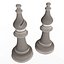 3D Wooden Chess Bishop