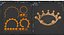 Gold crown 8 3D model