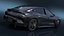 3D Electric Car Sedan Black Rigged