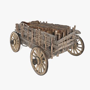 Old trailer Abandoned Scene 3D model