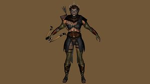 3D AAA 3D FANTASY FEMALE CHARACTER - THE DEMON WARRIOR 02 or