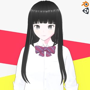 3D Anime - Highschool Girl Hitomi model
