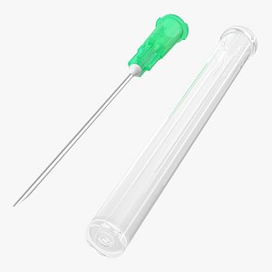 3D model medical syringe needle