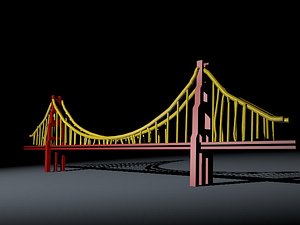 3d golden gate bridge model