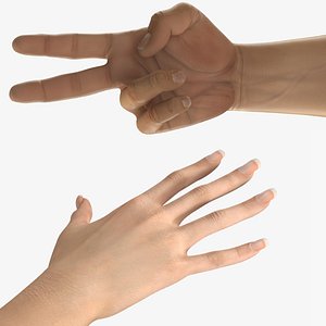 3D model Male and Female Hands Rigged Collection for Maya
