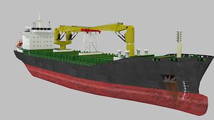 bulk carrier ship 3D