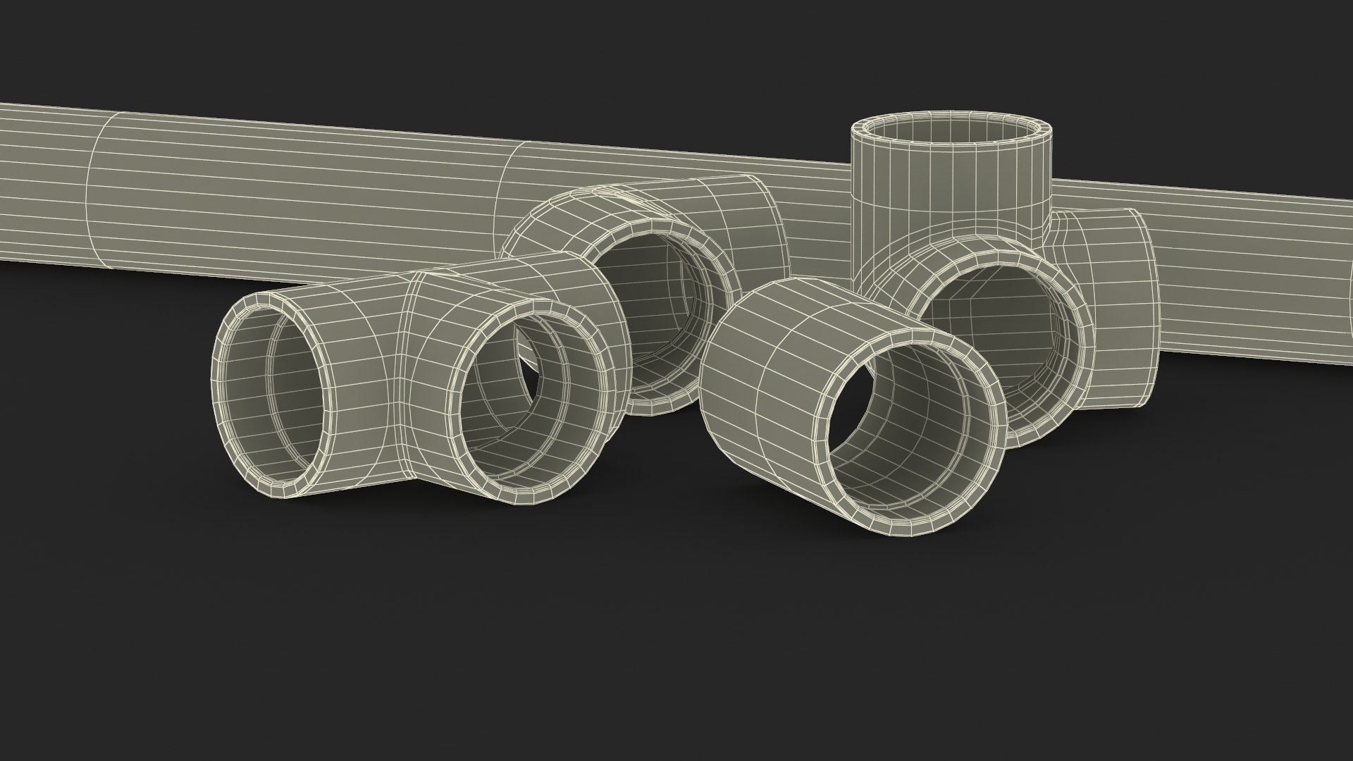 3D Model Plumbing PVC Pipes And Fittings 75D TurboSquid 2302791