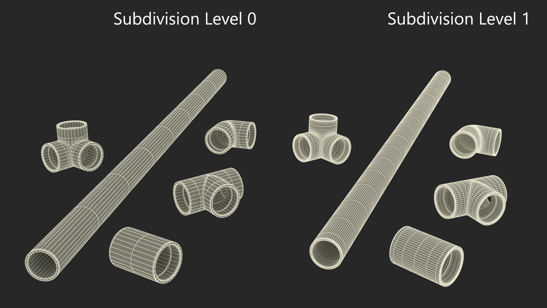 3D Model Plumbing PVC Pipes And Fittings 75D - TurboSquid 2302791