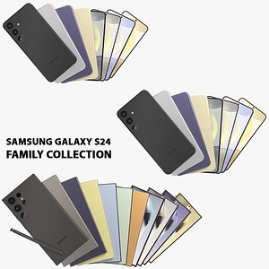 3D Samsung Galaxy S24 Family Collection model