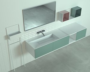 3D bathroom cabinet model