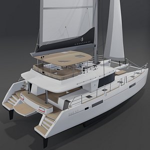 3D lagoon 560 S2 Catamaran 3D PBR Rendering