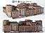 Prédios de apartamentos de tijolos vermelhos vintage de Nova York