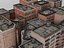 Prédios de apartamentos de tijolos vermelhos vintage de Nova York