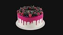 Pink Glaze Berry Cake