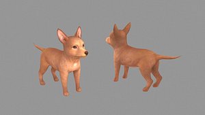Cartoon pet puppy - PharaohHound - baby dog 3D model