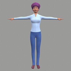 cartoon business woman model