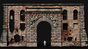 abandoned ruins 1800century fortress photogrammetry 3D model