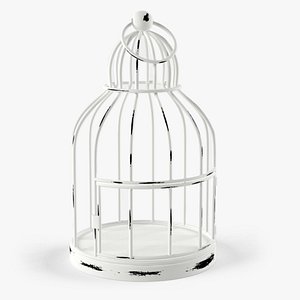 white cage 3d model