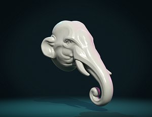 Printable Elephant head 3D model
