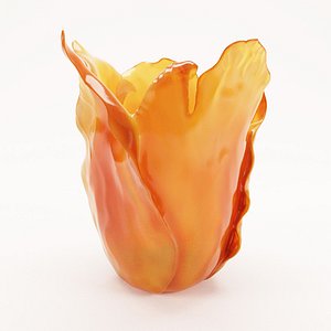 Daum Amber Tulip vase