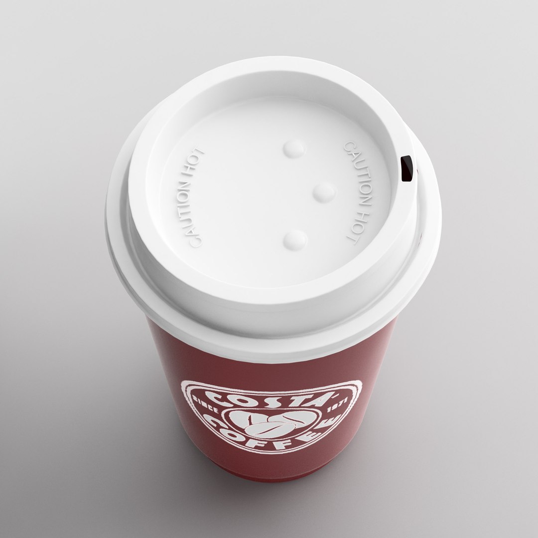 3d Costa Coffee Paper Cup