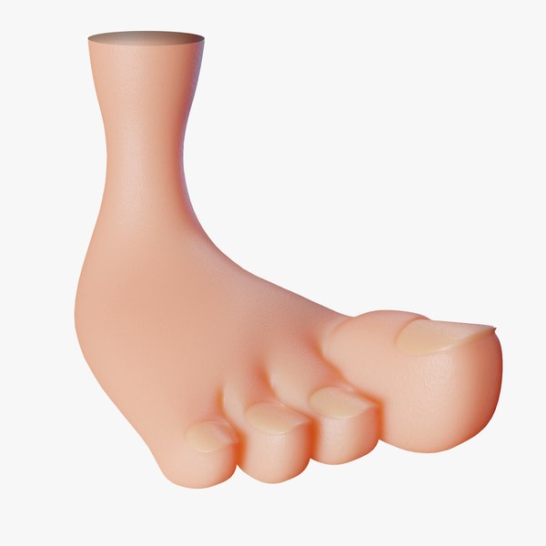 3D Cartoon Foot with Nails model