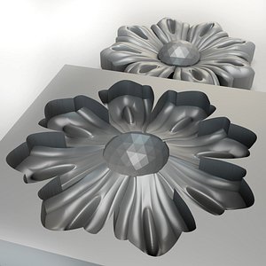 3D Flower - silicone or plaster mold 3D print model 3D print model