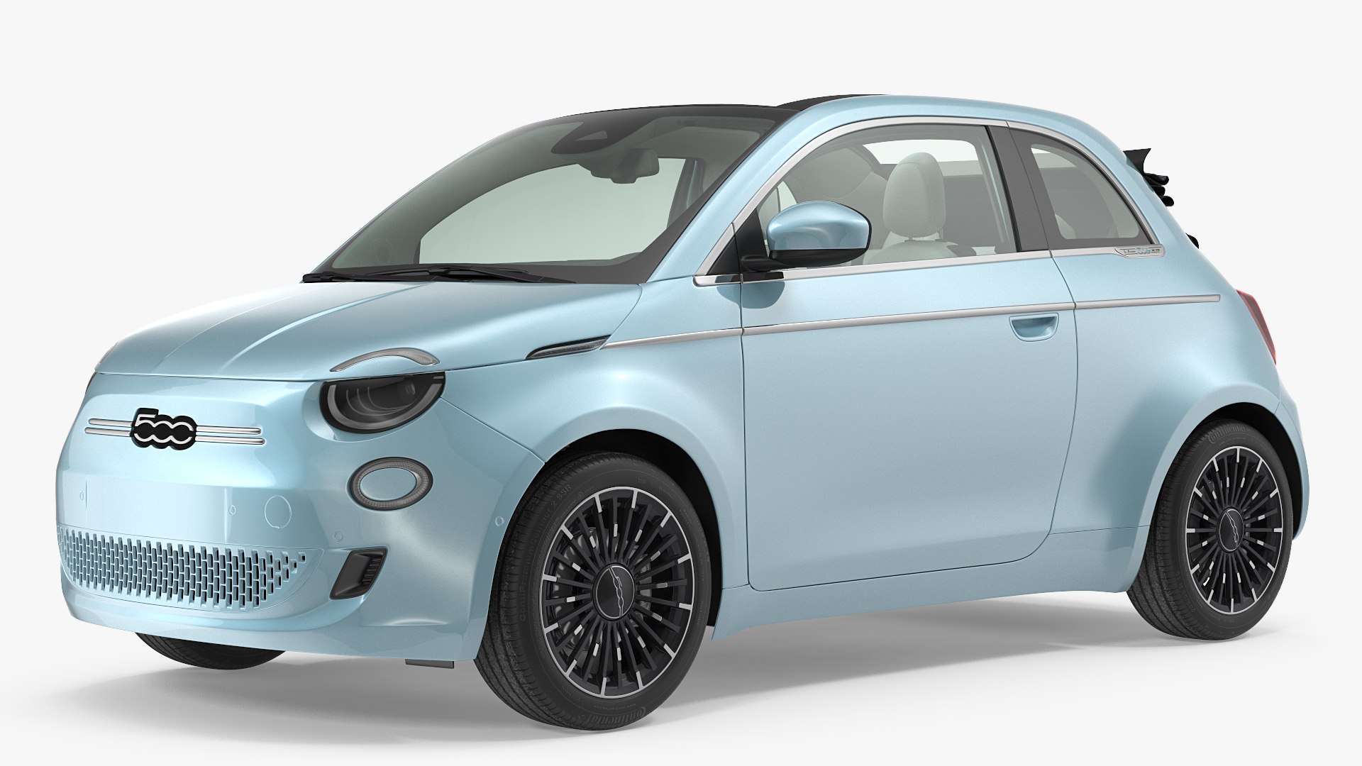 Fiat 500 Cabrio LaPrima Rigged 3D model preview
