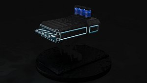 3D Sci fi Chemical missile lounger