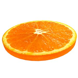 3D model sliced orange