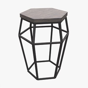 Bar chair hexagonal 01 3D model