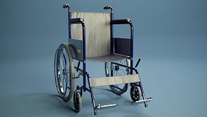 Medical wheelchair PBR 3D model
