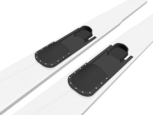 snowboard skis 3d max