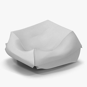 crumpled burger box generic 3d 3ds