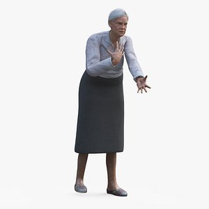 Older Woman Rigged for Cinema 4D