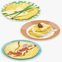 Pancakes on Plate Collection V3