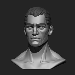 head male base mesh stylized