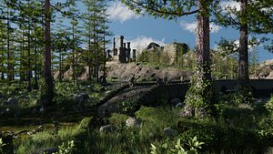 Path to Castle Scene 3D model