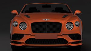 3D bentley continental supersport convertible model