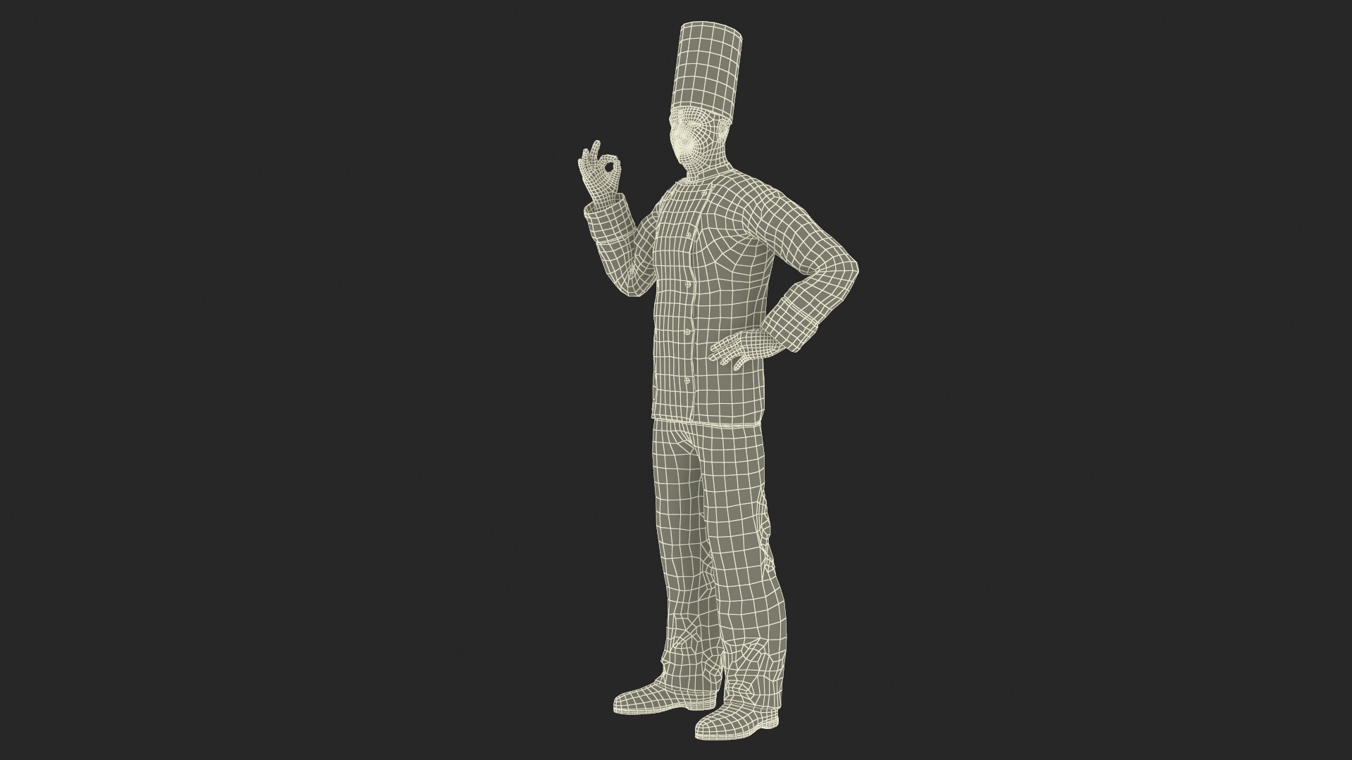 Professional Chef Character In Pose 3D Model - TurboSquid 2328715