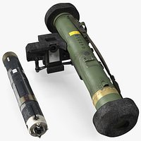Anti Tank Missile FGM-148 Javelin Set Rigged 3D Model