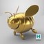 Golden Cartoon Bee model