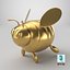 Golden Cartoon Bee model