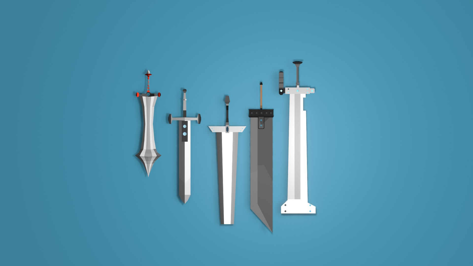 3D model Low poly sword pack - TurboSquid 2115545